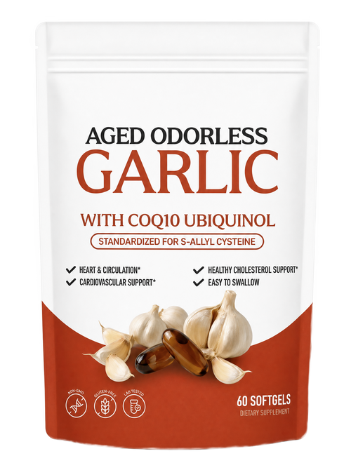 Aged Odorless Garlic pouch cutout