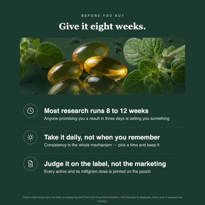 Give it eight weeks