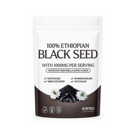 Botanical 100% Ethiopian Black Seed Oil pouch, 60 softgels
