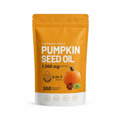 Botanical Pumpkin Seed Oil with Saw Palmetto pouch, 300 softgels