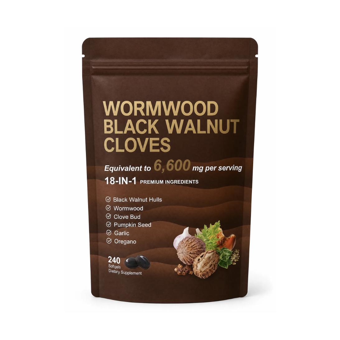 Botanical Wormwood Black Walnut Cloves pouch, 240 softgels