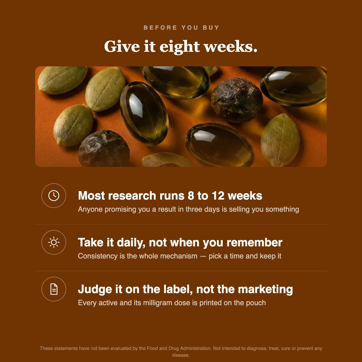 Give it eight weeks
