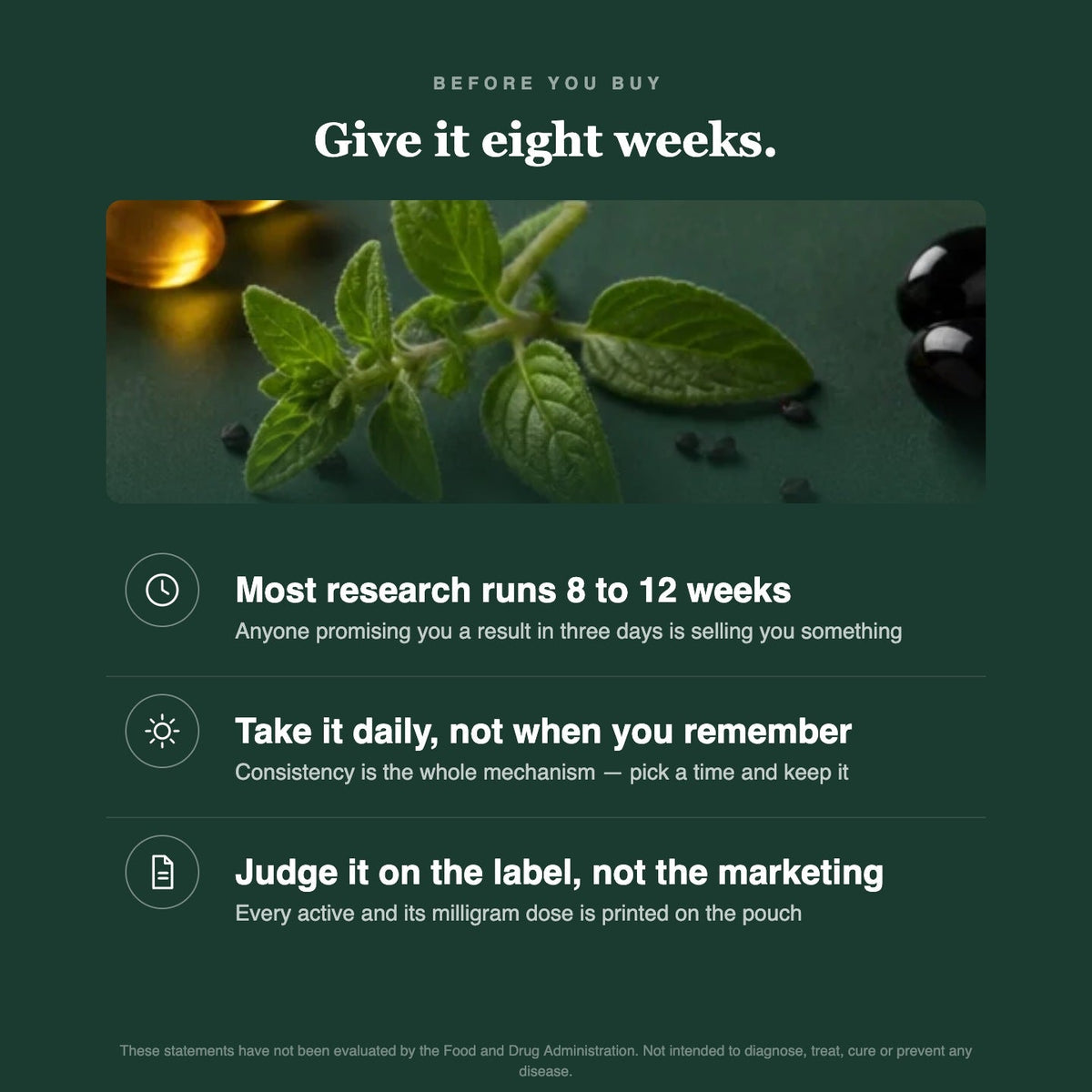 Give it eight weeks