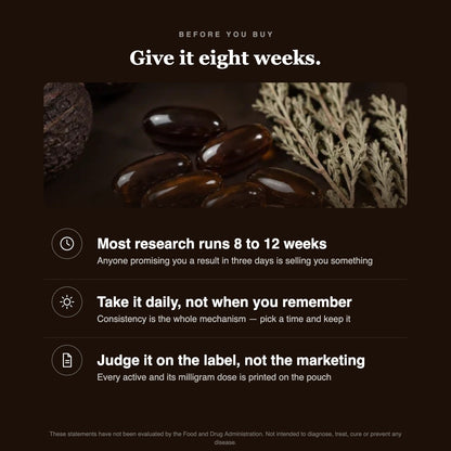 Give it eight weeks